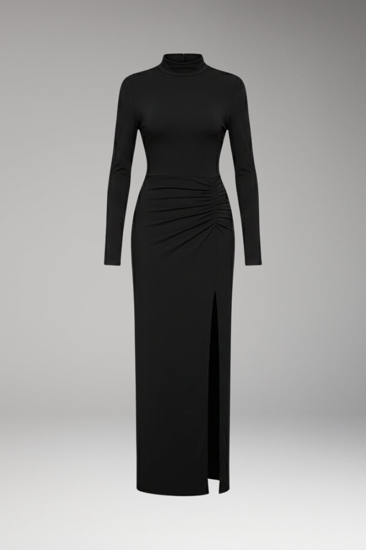 Women's Dress with Long Sleeves and Structured Fit