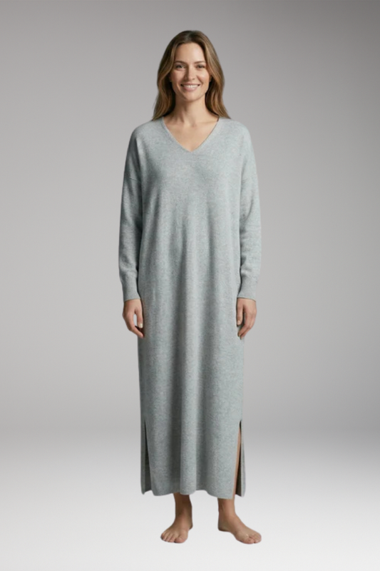 Women's Dress with Relaxed Fit and Woven Surface