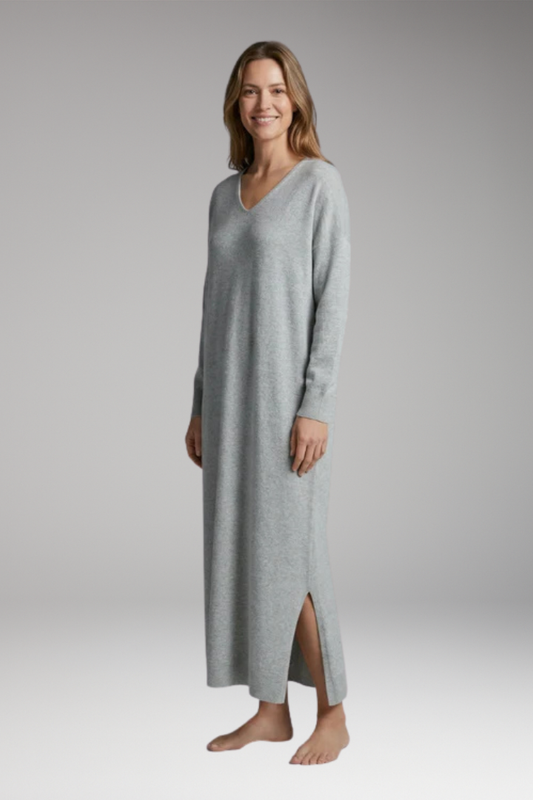Women's Dress with Relaxed Fit and Woven Surface