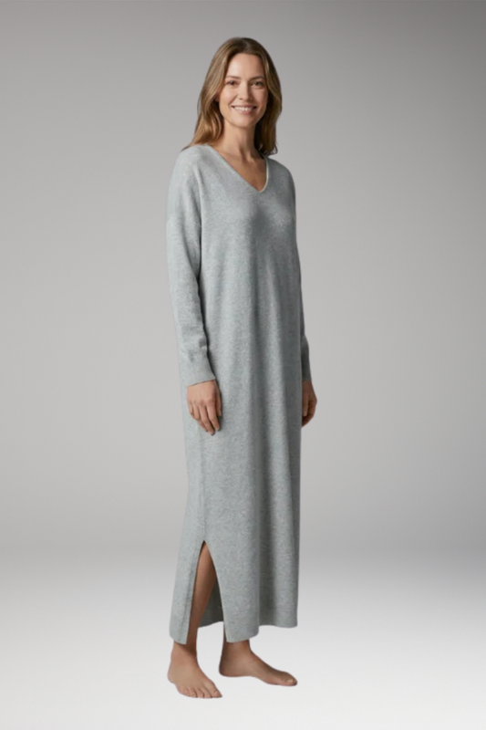 Women's Dress with Relaxed Fit and Woven Surface