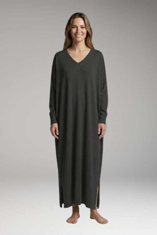 Women's Dress with Relaxed Fit and Woven Surface