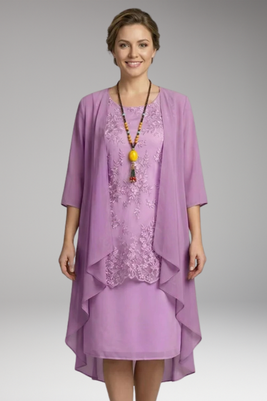Women's Dress with Smocked Design and Patchwork Details