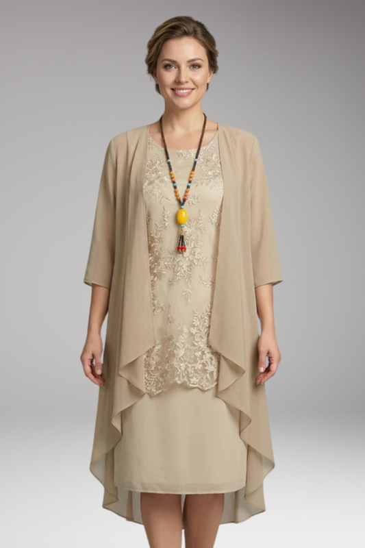 Women's Dress with Smocked Design and Patchwork Details