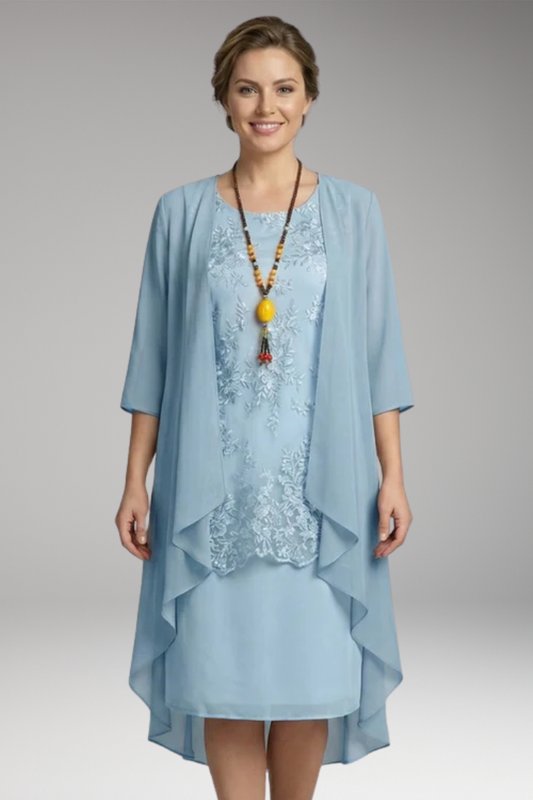 Women's Dress with Smocked Design and Patchwork Details