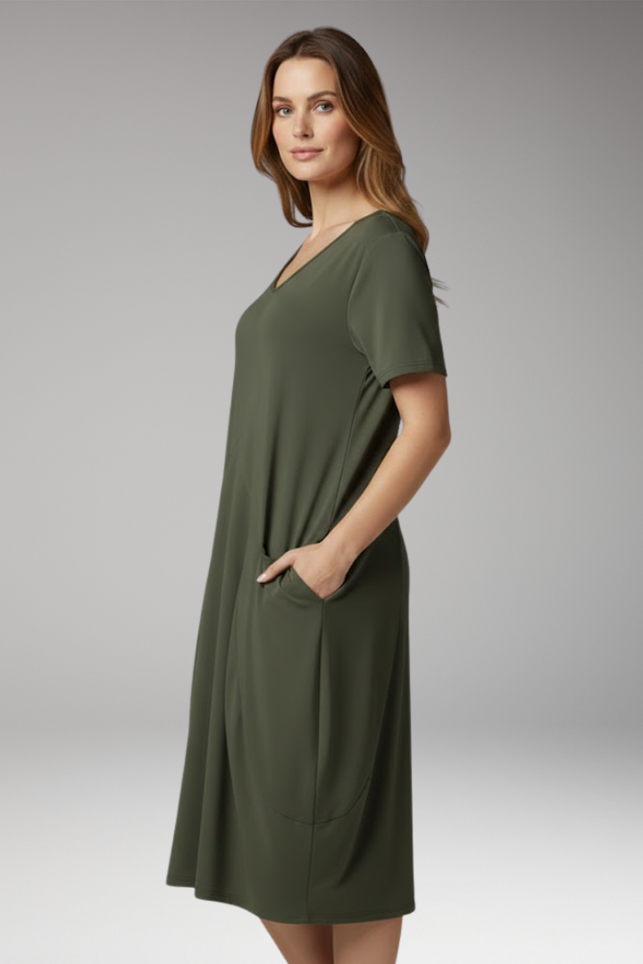 Women's Dress with Tummy Control and Relaxed Fit