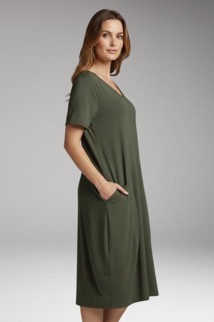 Women's Dress with Tummy Control and Relaxed Fit