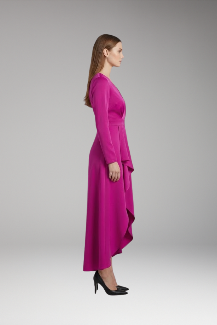 Women’s Dress with V-Neck and Asymmetrical Shape