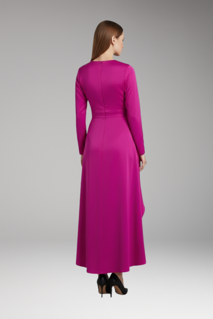 Women’s Dress with V-Neck and Asymmetrical Shape