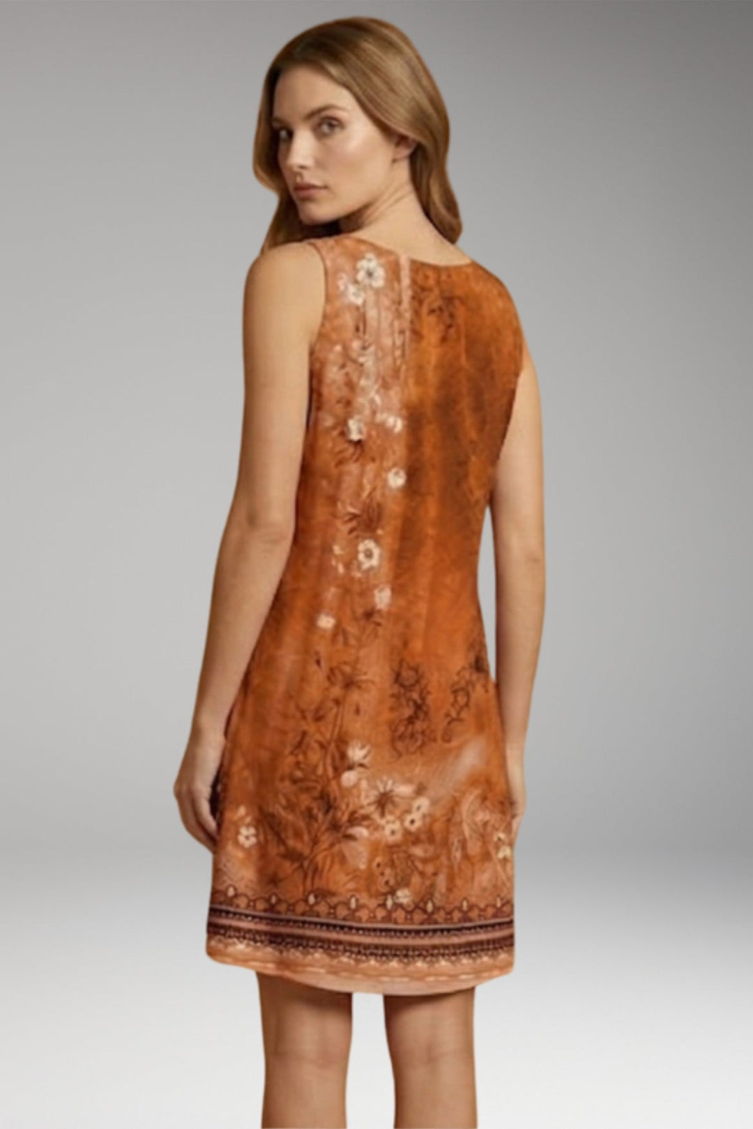 Women’s Dress with V-Neck and Sleeveless Design