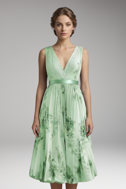Women's Dress with V-Neckline and Wrap Design