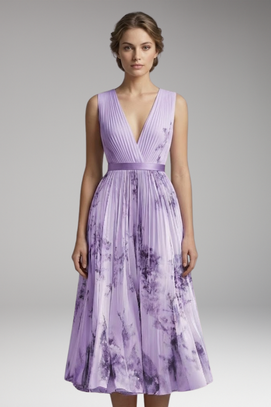 Women's Dress with V-Neckline and Wrap Design