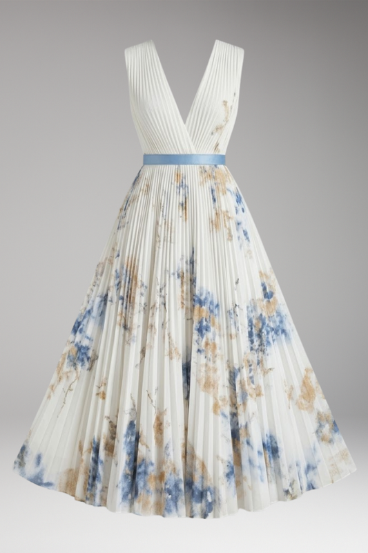 Women's Dress with V-Neckline and Wrap Design