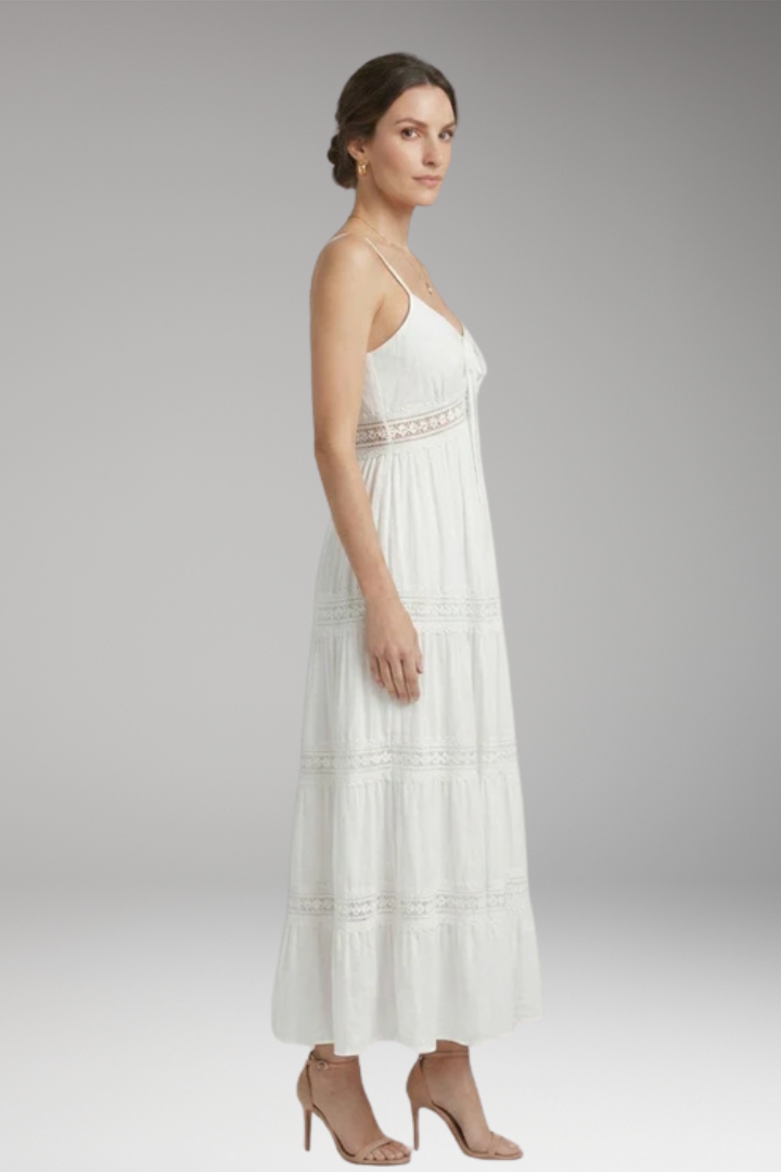Women’s Dress with V-Neck and Spaghetti Straps