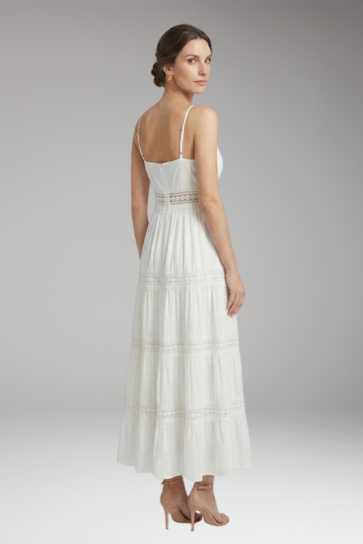 Women’s Dress with V-Neck and Spaghetti Straps