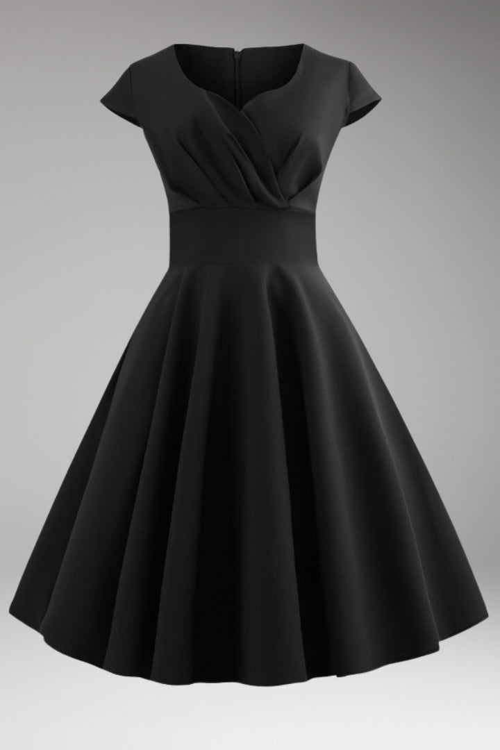 Women's Dress with Waist Cut and Flowing Hem