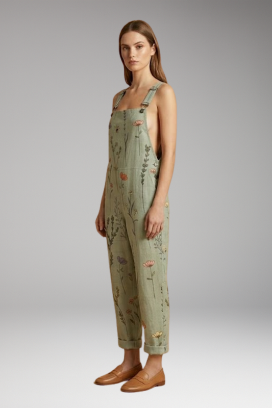 Women's Dungarees with Shoulder Straps and Wide Legs