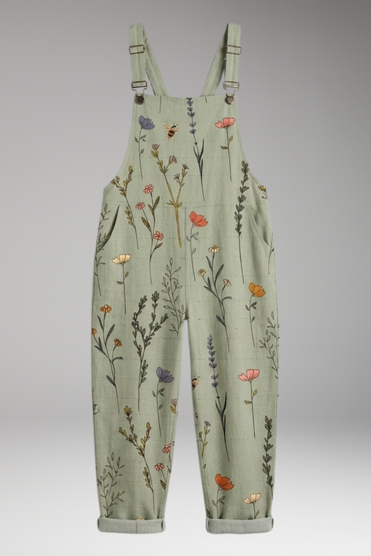 Women's Dungarees with Shoulder Straps and Wide Legs