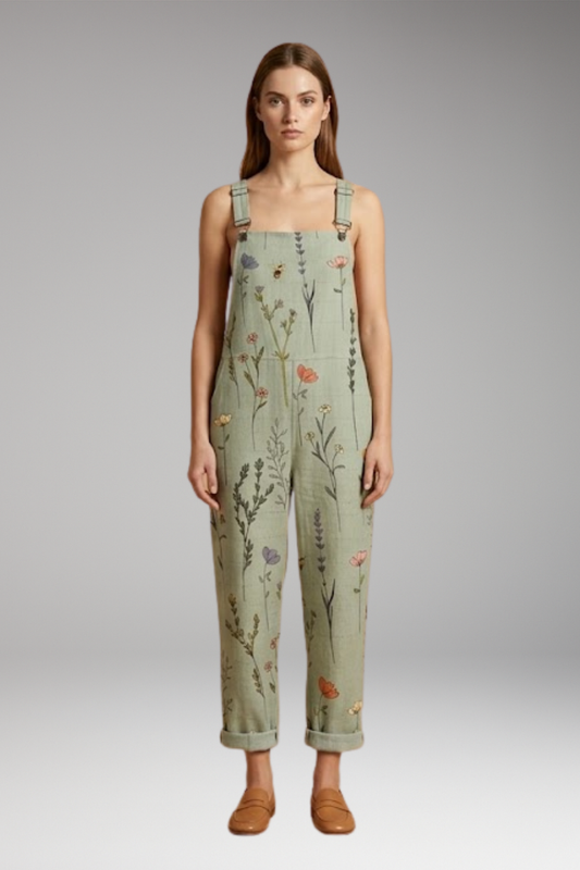 Women's Dungarees with Shoulder Straps and Wide Legs