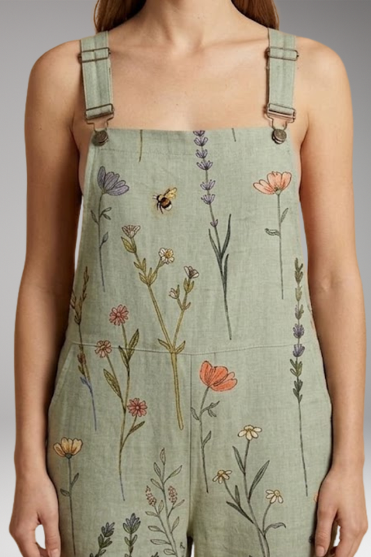 Women's Dungarees with Shoulder Straps and Wide Legs