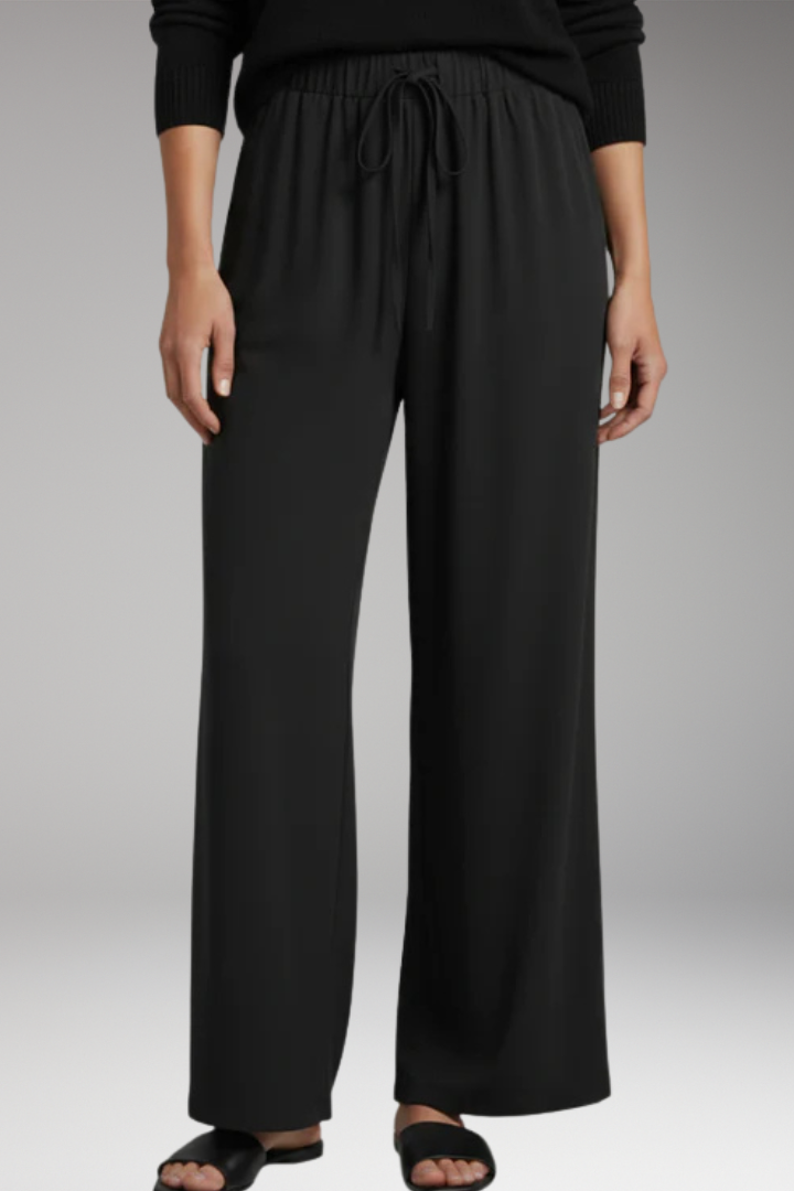 Women's Elastic Waist Trousers with Side Pockets