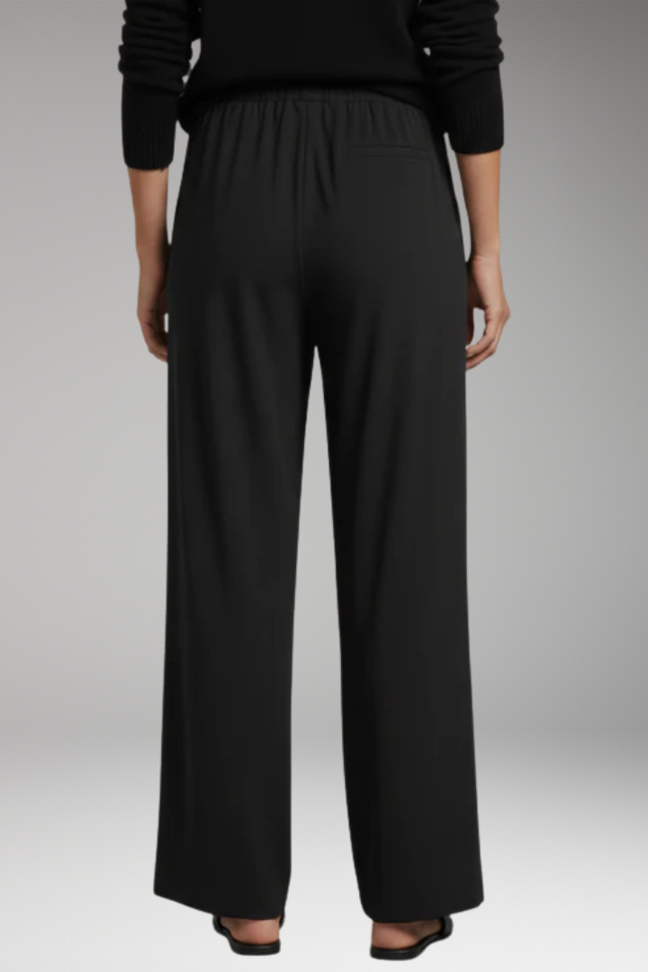 Women's Elastic Waist Trousers with Side Pockets