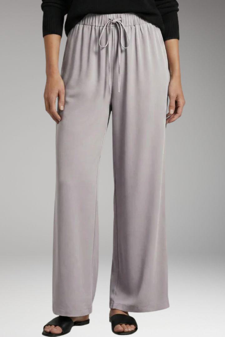 Women's Elastic Waist Trousers with Side Pockets