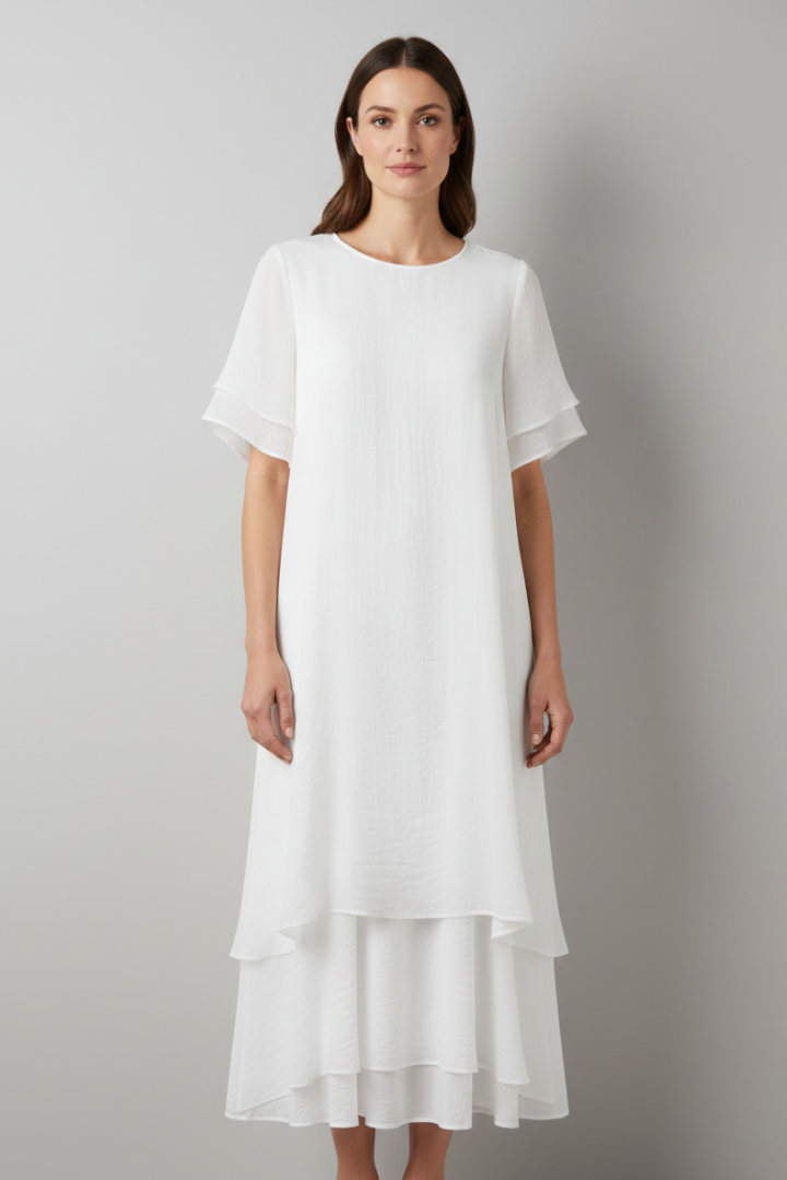 Women's Elegant Dress with Light Silhouette and Versatile Design