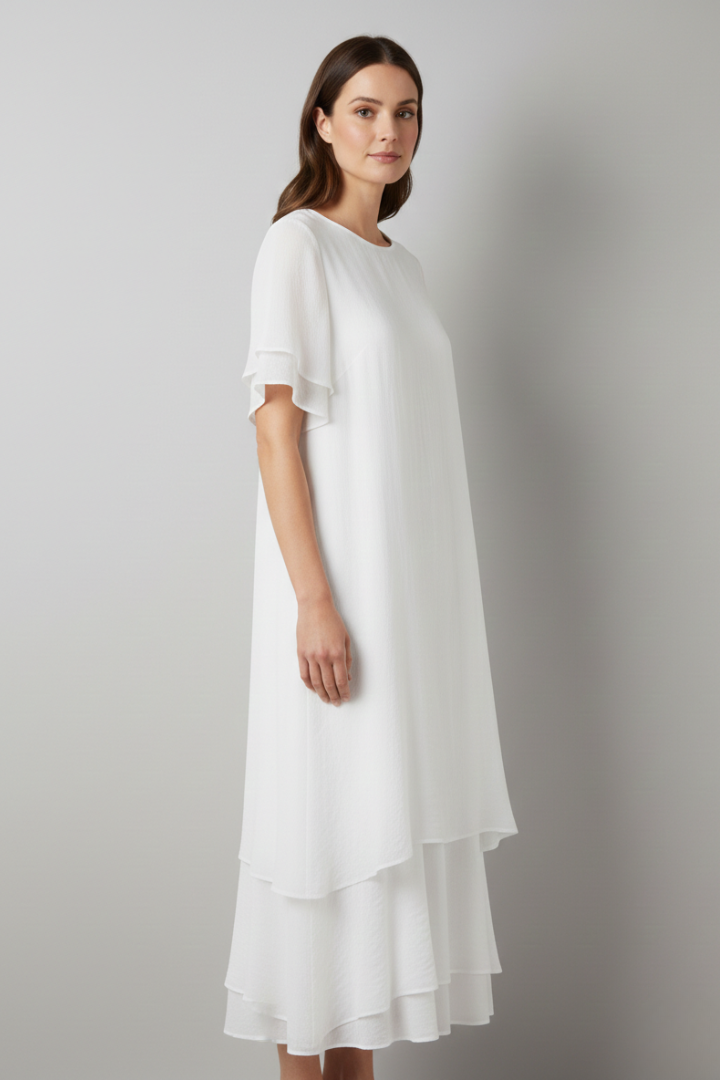 Women's Elegant Dress with Light Silhouette and Versatile Design
