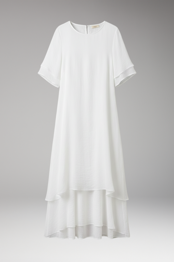 Women's Elegant Dress with Light Silhouette and Versatile Design