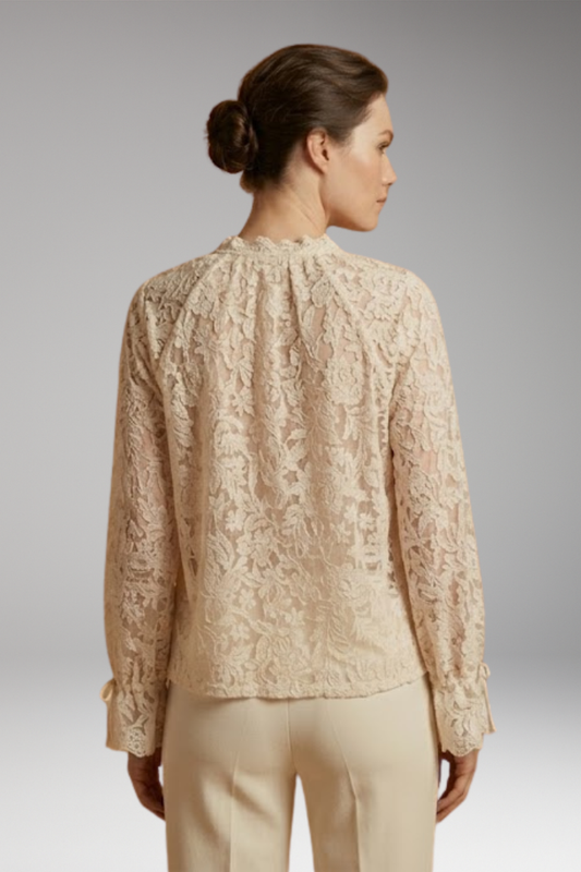 Women's Embroidered Blouse with V-Neck and Bell Sleeves