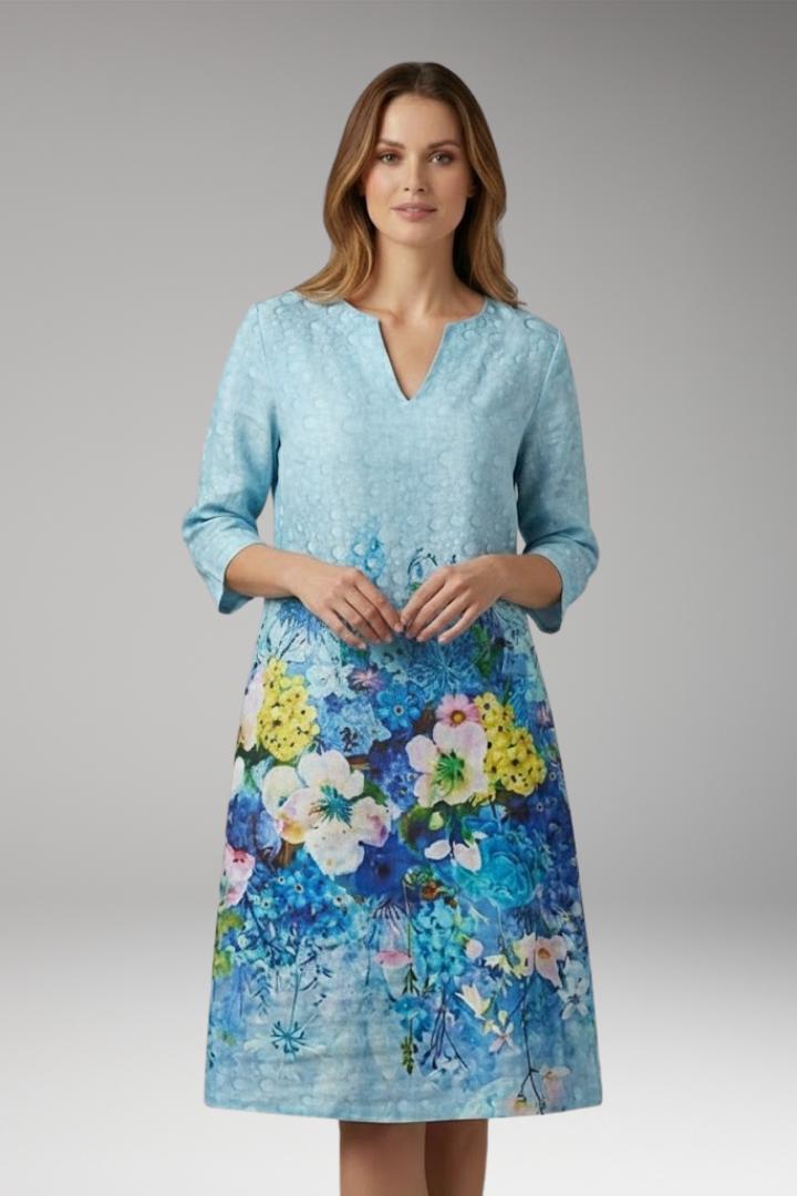 Women's Floral Dress with Elegant Fit and Vibrant Pattern