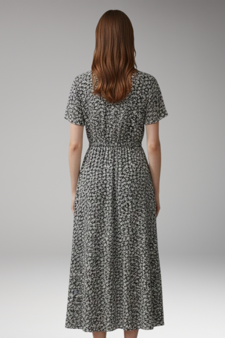 Women’s Floral Dress with Flowing Silhouette and Design