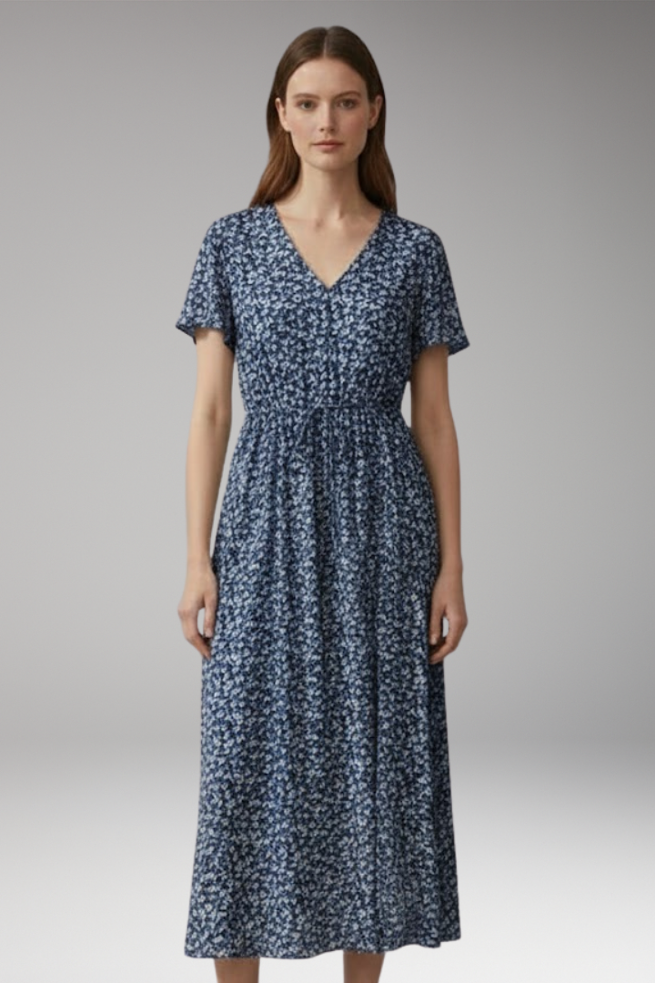 Women’s Floral Dress with Flowing Silhouette and Design