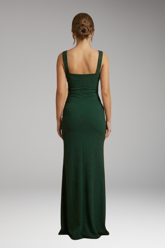 Women's Formal Slip Maxi Dress with Open Back