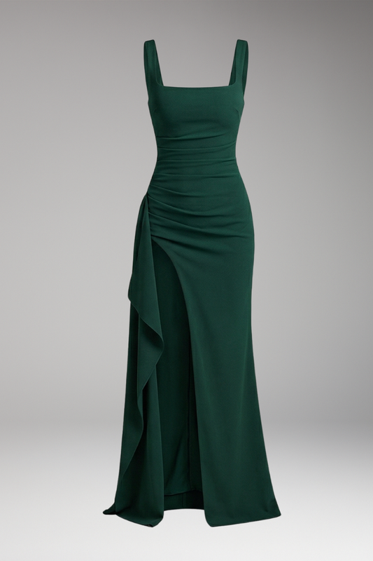 Women's Formal Slip Maxi Dress with Open Back