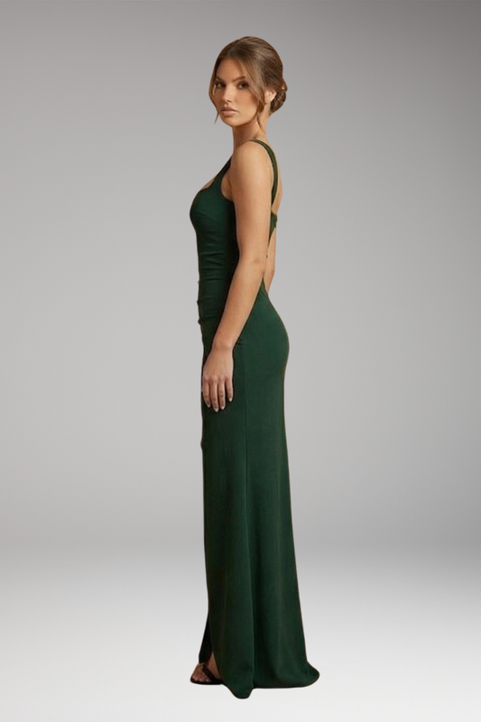 Women's Formal Slip Maxi Dress with Open Back