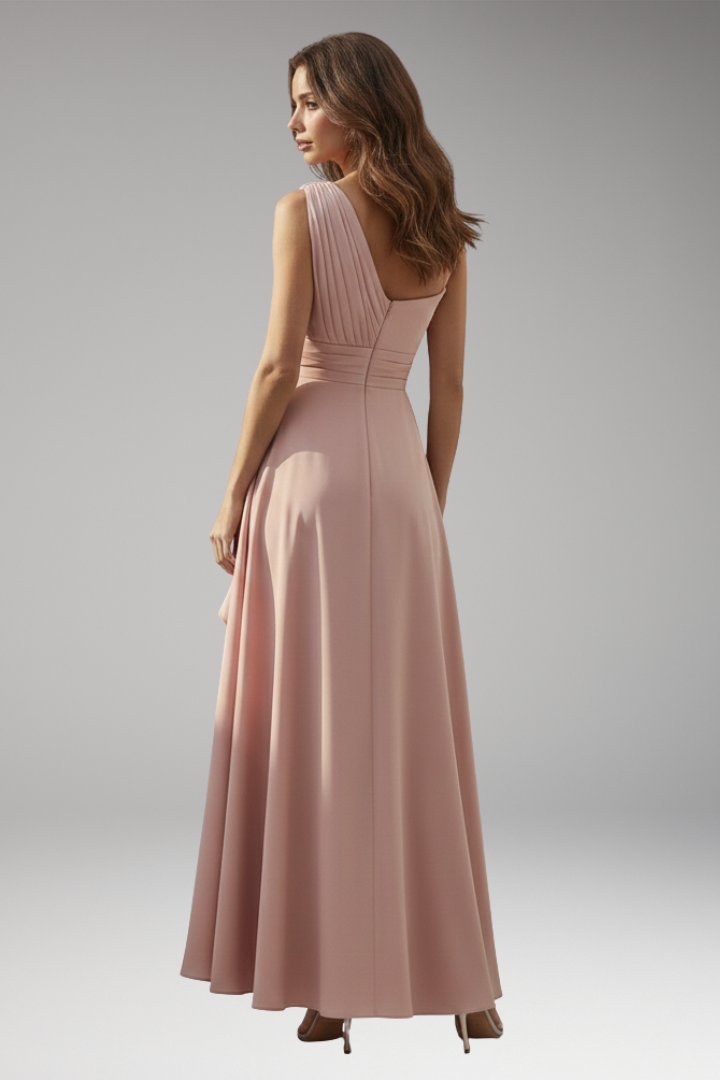 Women's High-Waisted Cocktail Dress with Structured Design
