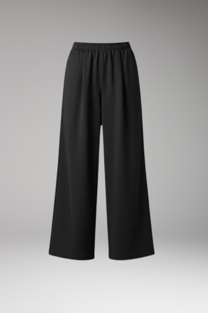 Women's High Waist Wide Leg Trousers with Side Pockets