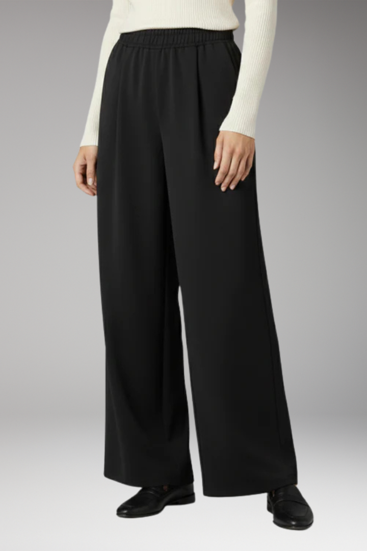 Women's High Waist Wide Leg Trousers with Side Pockets