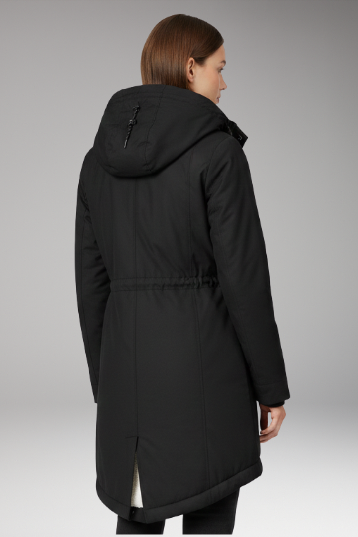 Women’s Hooded Coat with Zip Closure and Side Pockets