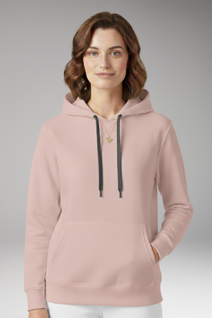 Women’s Hoodie with Adjustable Hood and Ribbed Edges