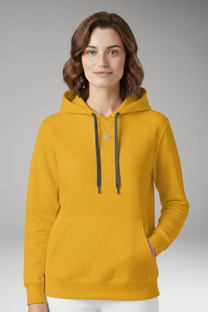 Women’s Hoodie with Adjustable Hood and Ribbed Edges