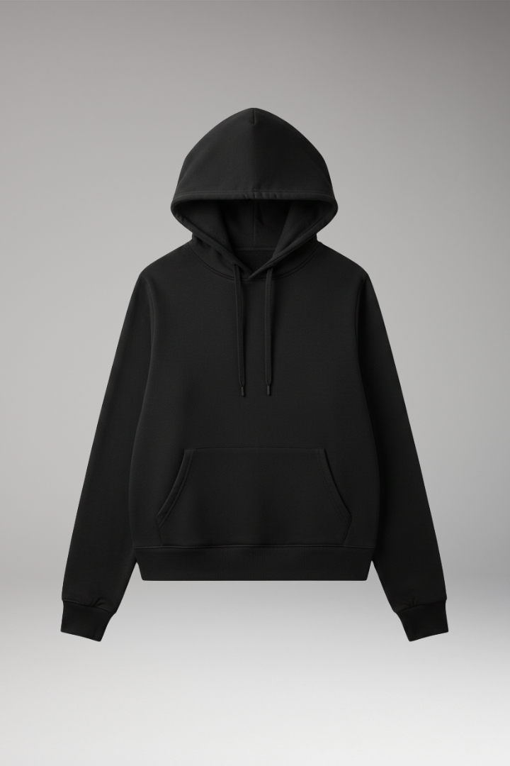 Women’s Hoodie with Adjustable Hood and Ribbed Edges