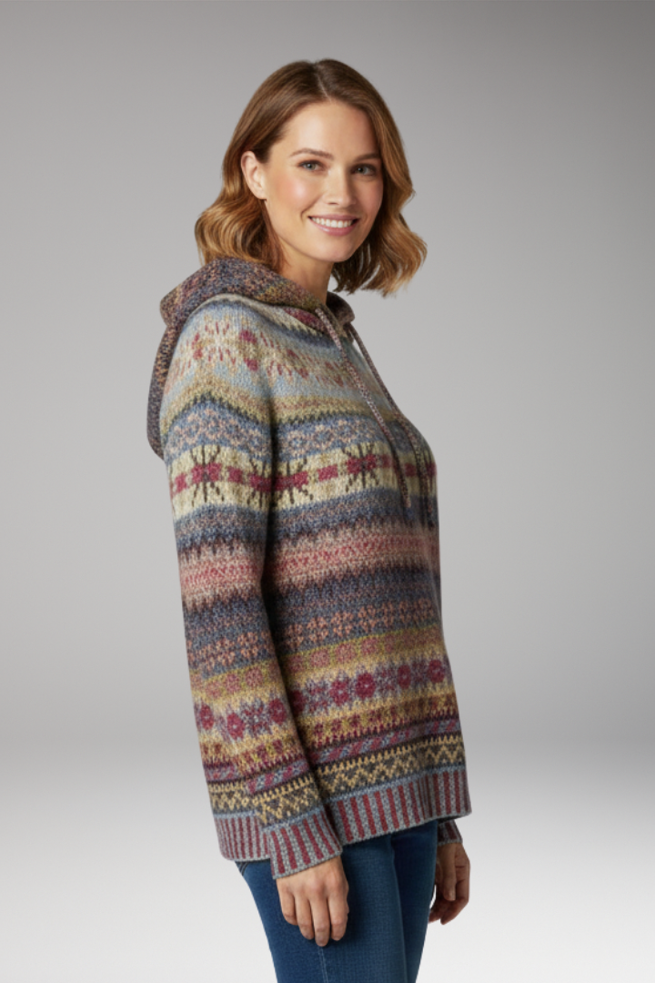 Women’s Hoodie with Attached Hood and Long Sleeves