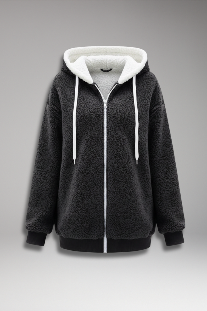Women’s Hoodie with Zip Closure and Adjustable Hood