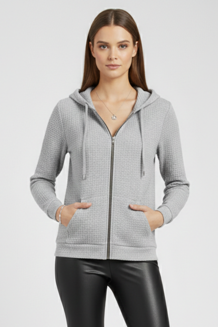 Women’s Hoodie with Zipper and Drawstring Hood