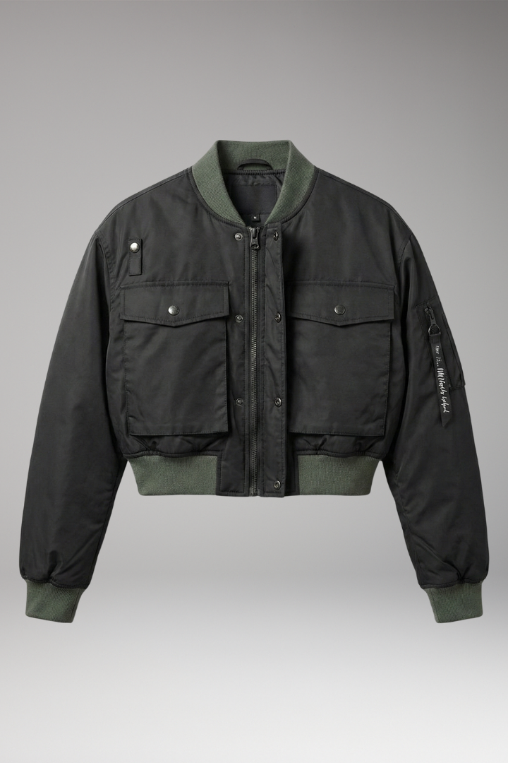 Women’s Jacket with Front Closure and Long Sleeves