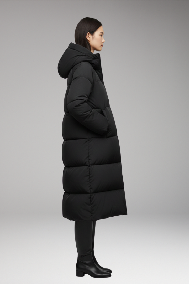 Women’s Jacket with Front Zip and Quilted Surface