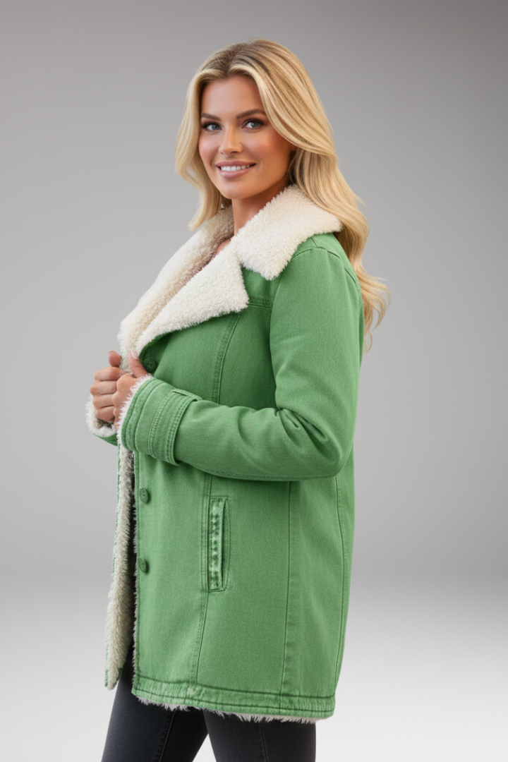 Women’s Jacket with High Collar and Front Zip