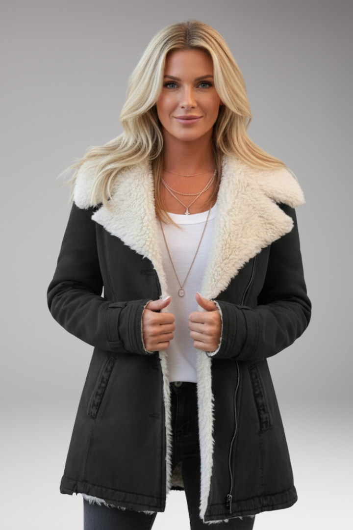 Women’s Jacket with High Collar and Front Zip